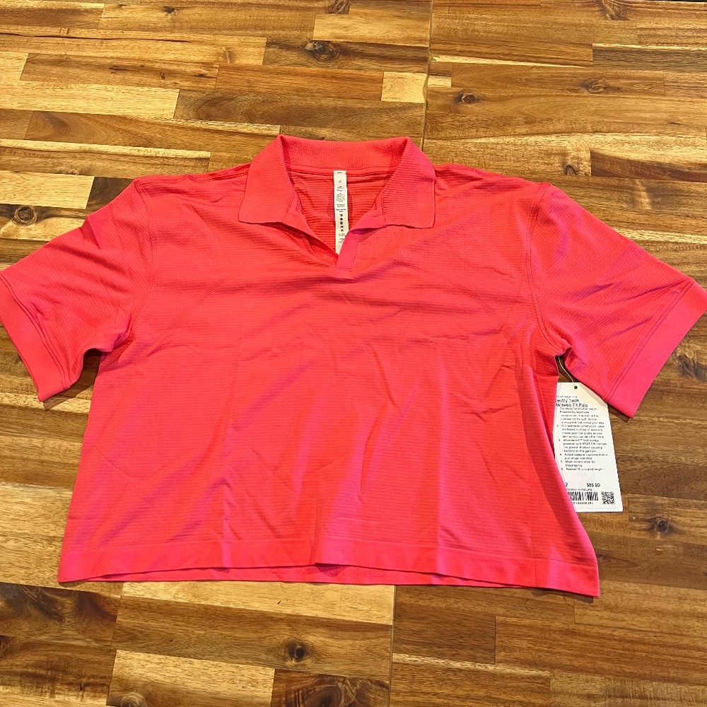 Lululemon Swiftly Tech Relaxed Fit Polo Shirt NWT Size 12 (Lip Gloss)